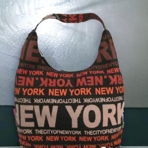 Robin Ruth Canvas satchel New York shoulder bag New with tag black & pink